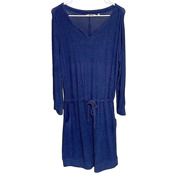 𝅺SOFT Surroundings Blue Easy Living Dress Leisurewear Size Small - Picture 2 of 10